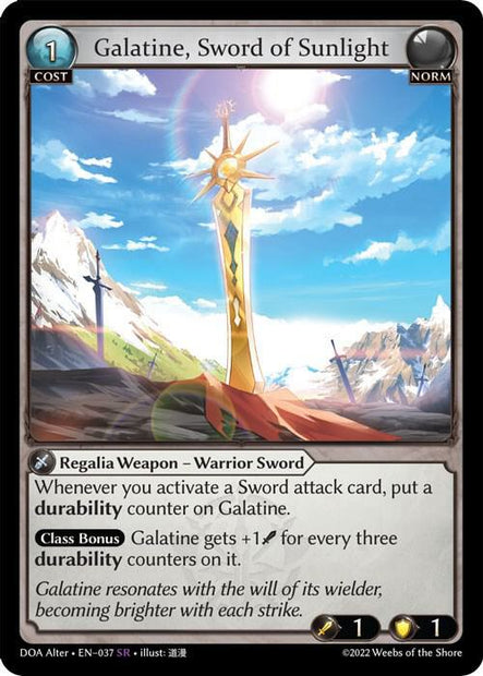 Galatine, Sword of Sunlight 037 (Dawn of Ashes Alter Edition) 