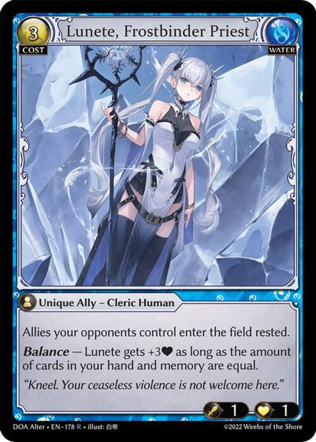 Lunete Frostbinder Priest (Dawn of Ashes Alter Edition) 
