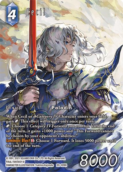 Cecil Full Art 109 20-109H (Dawn of Heroes)  - Foil