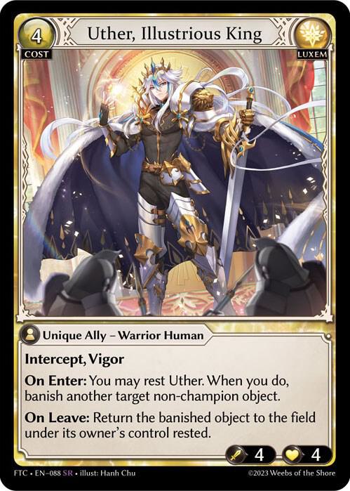 Uther, Illustrious King 088 (Fractured Crown)  - Parallel Foil