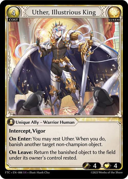 Uther, Illustrious King 088 (Fractured Crown)  - Parallel Foil