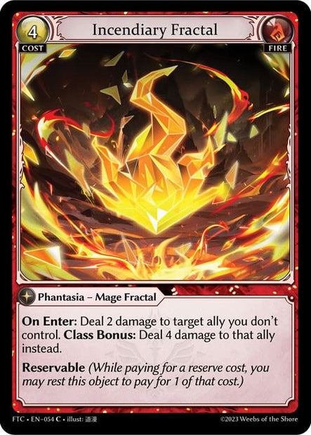 Incendiary Fractal 054 (Fractured Crown)  - Parallel Foil