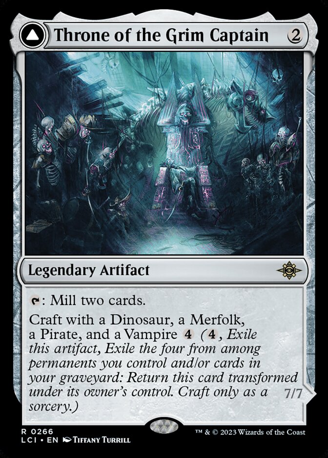 Throne of the Grim Captain // The Grim Captain 266/291 (The Lost Caverns of Ixalan)  - Foil