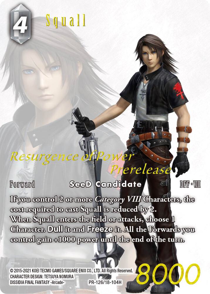 Squall Prerelease Promo PR-126/18-104H (FF: Promo Cards)  - Foil