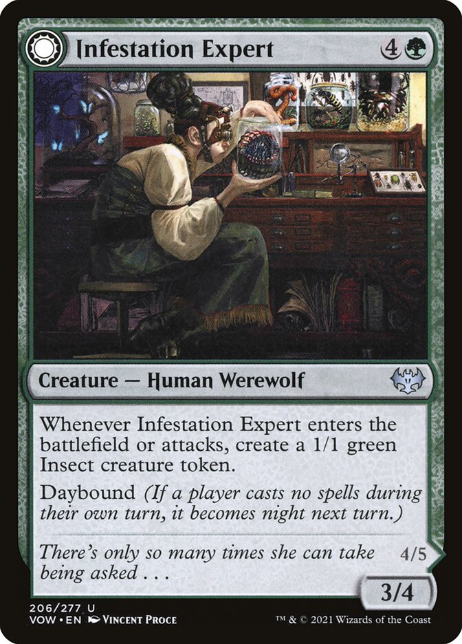 Infestation Expert // Infested Werewolf 206/277 (Innistrad: Crimson Vow) 
