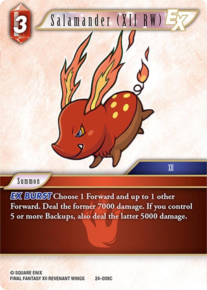Salamander XII RW EX 24-008C (Hidden Legends)  - Foil