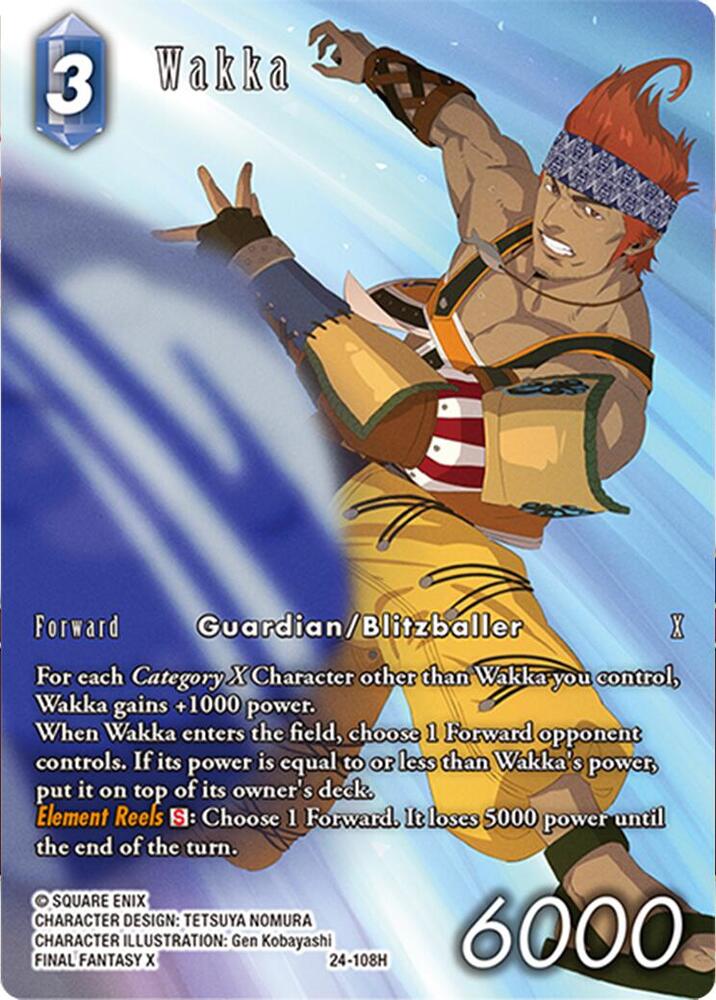 Wakka Full Art 24-108H (Hidden Legends)  - Foil