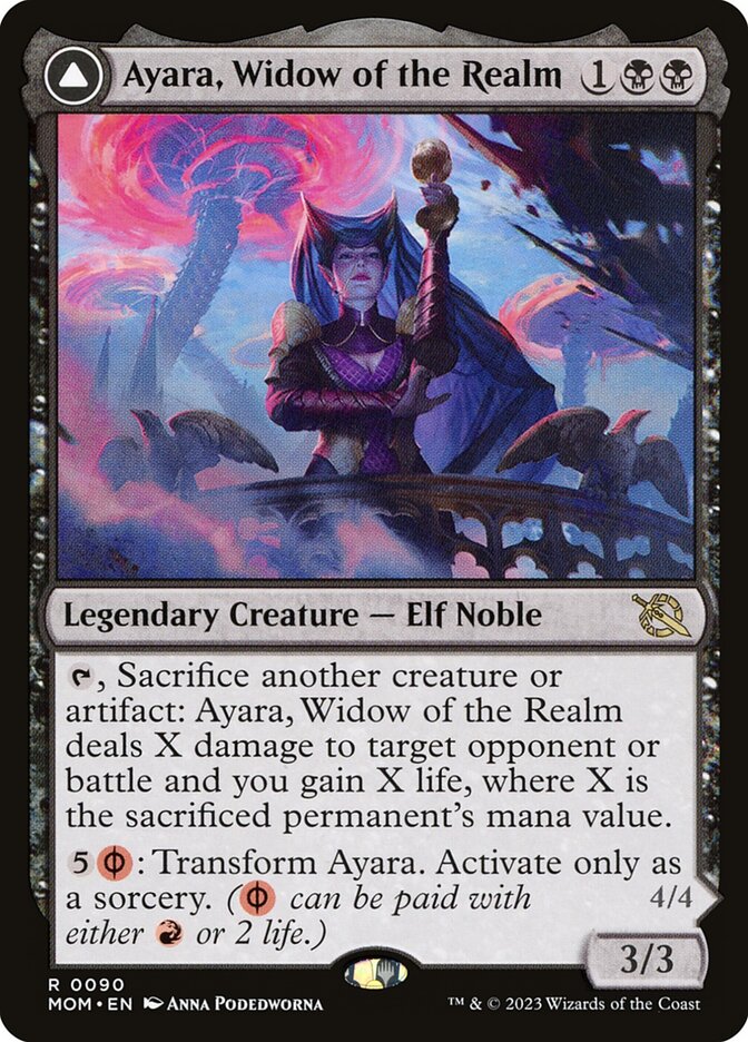Ayara, Widow of the Realm // Ayara, Furnace Queen 90 (March of the Machine) 