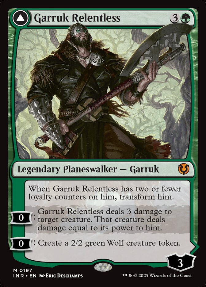 Garruk Relentless // Garruk, the Veil-Cursed 197/287 (Innistrad Remastered)  - Foil
