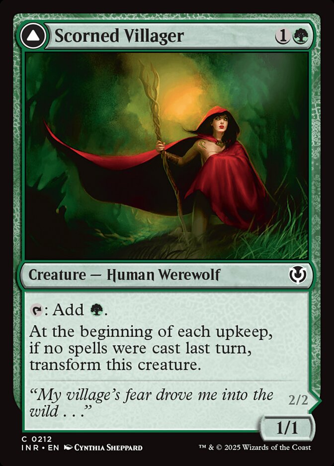 Scorned Villager // Moonscarred Werewolf 212/287 (Innistrad Remastered) 