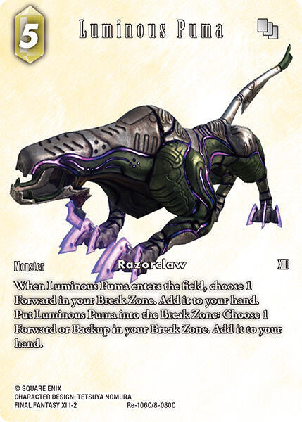 Luminous Puma - Full Art Re-106C/8-080C (Legacy Collection)  - Foil