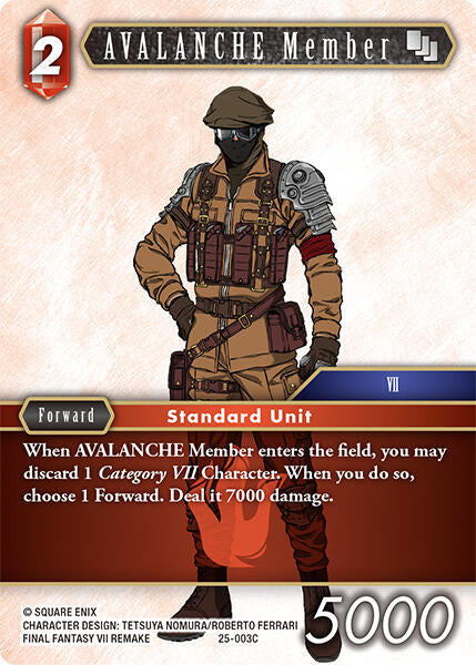 AVALANCHE Member 25-003C (Tears of the Planet)  - Foil