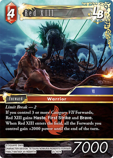 Red XIII LB 25-107H (Tears of the Planet)  - Foil