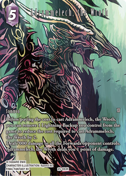 Adrammelech the Wroth Full Art (Tears of the Planet)  - Foil