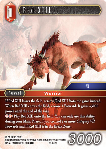 Red XIII 25-017R (Tears of the Planet)  - Foil