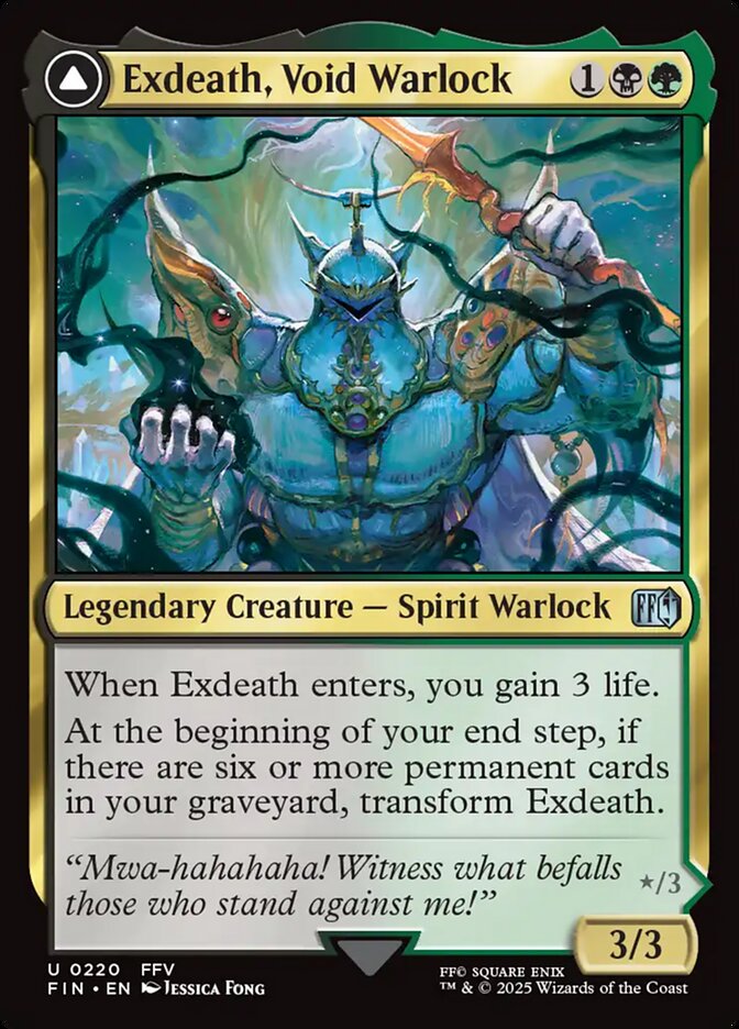 Exdeath, Void Warlock // Neo Exdeath, Dimension's End 220/309 (FINAL FANTASY)  - Foil