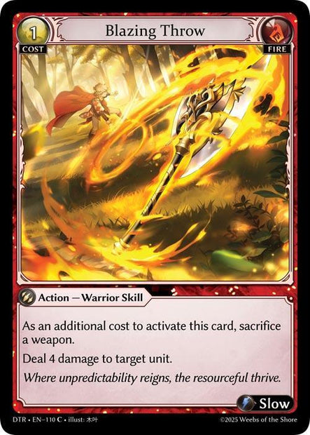 Blazing Throw 110 (Distorted Reflections)  - Parallel Foil