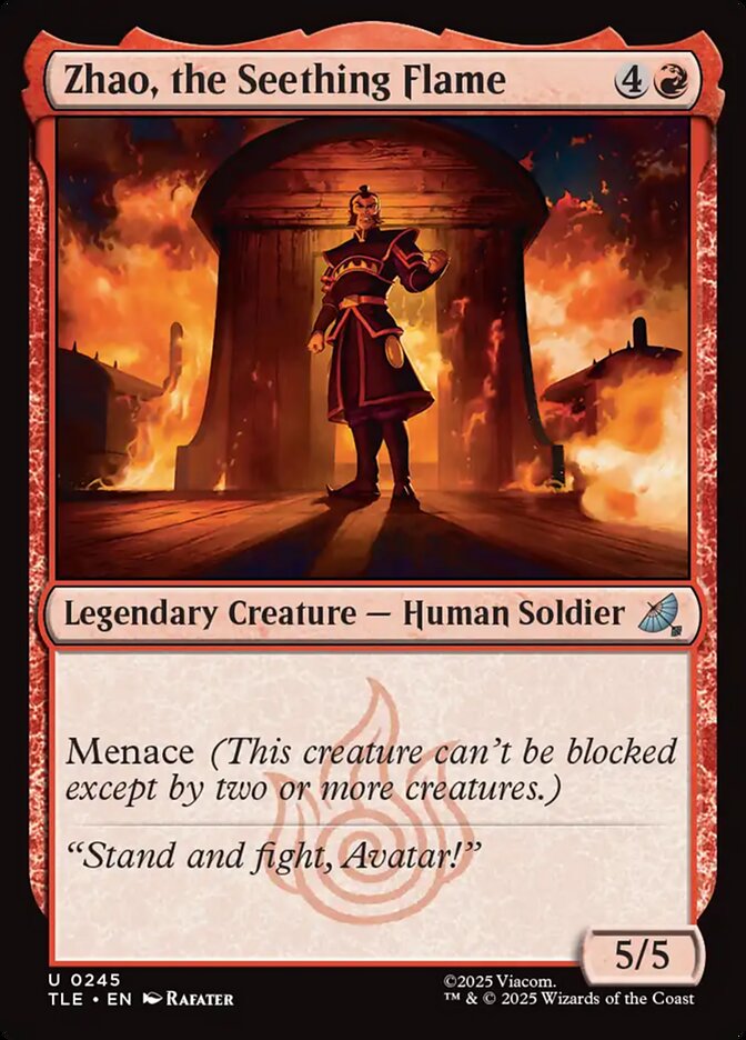 Zhao, the Seething Flame 245/317 (Avatar: The Last Airbender: Eternal-Legal)  - Foil