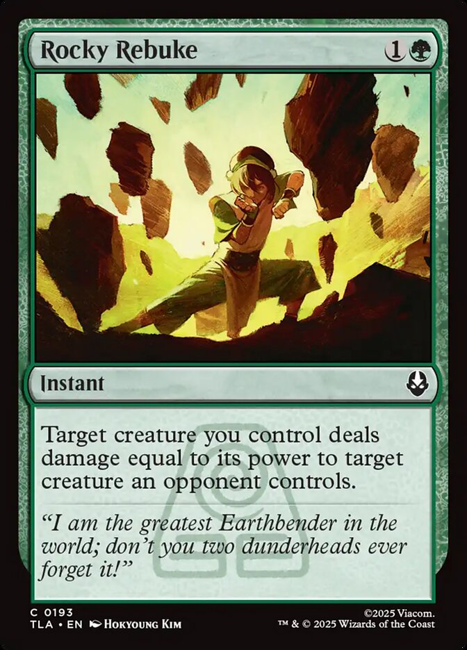 Rocky Rebuke 193/286 (Avatar: The Last Airbender)  - Foil
