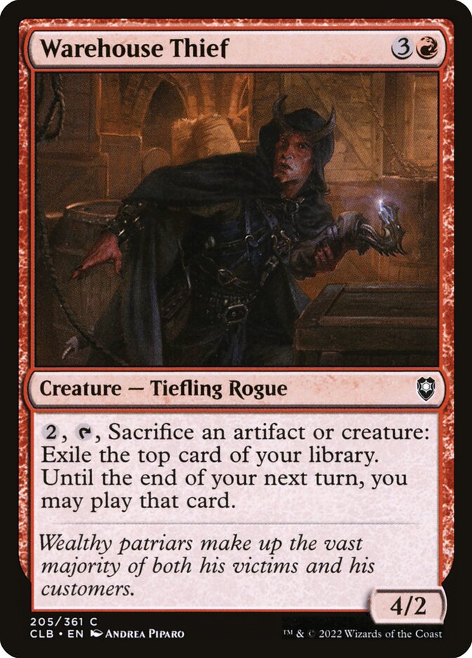 Warehouse Thief 205 (Commander Legends: Battle for Baldur's Gate) 