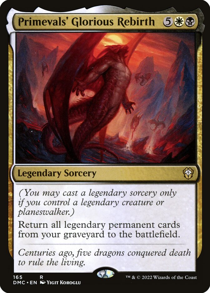 Primevals' Glorious Rebirth 165/50 (Commander: Dominaria United) 