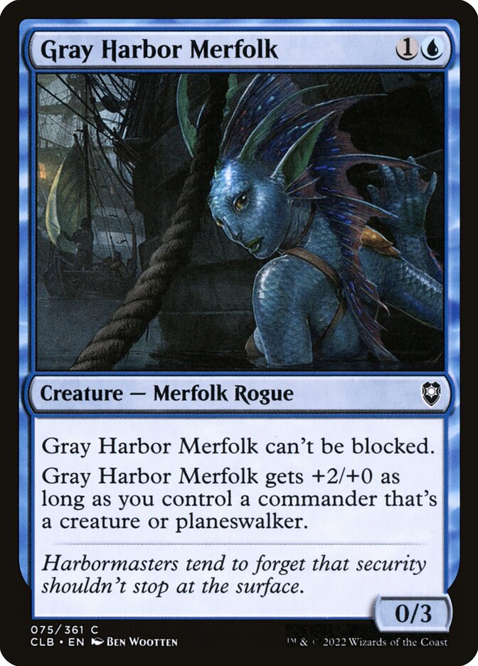 Gray Harbor Merfolk 75/361 (Commander Legends: Battle for Baldur's Gate) 