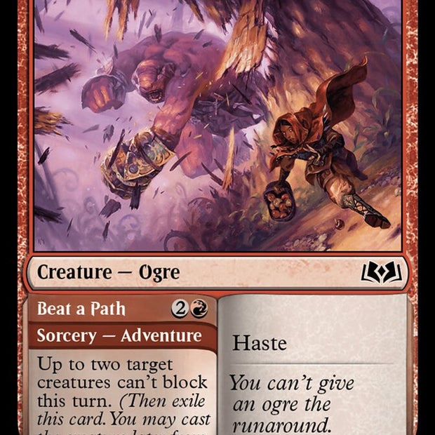 Bellowing Bruiser // Beat a Path 121/276 (Wilds of Eldraine)  - Foil
