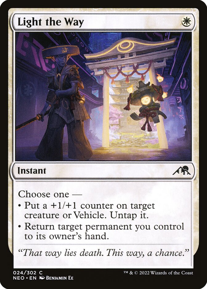 Light the Way 24/302 (Kamigawa: Neon Dynasty)  - Foil