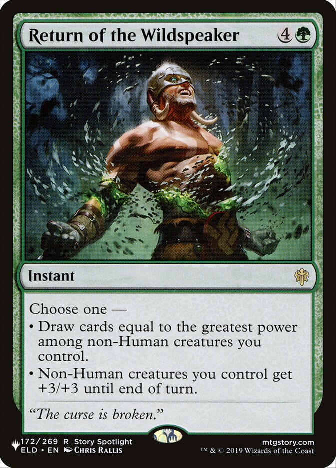 Return of the Wildspeaker ELD-172/5075 (The List Reprints) 