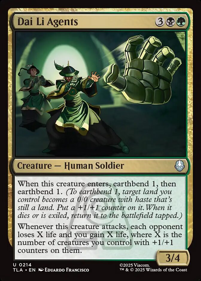 Dai Li Agents 214/286 (Avatar: The Last Airbender)  - Foil