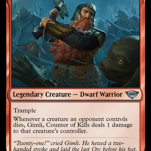 Gimli, Counter of Kills 129/281 (Universes Beyond: The Lord of the Rings: Tales of Middle-earth) 