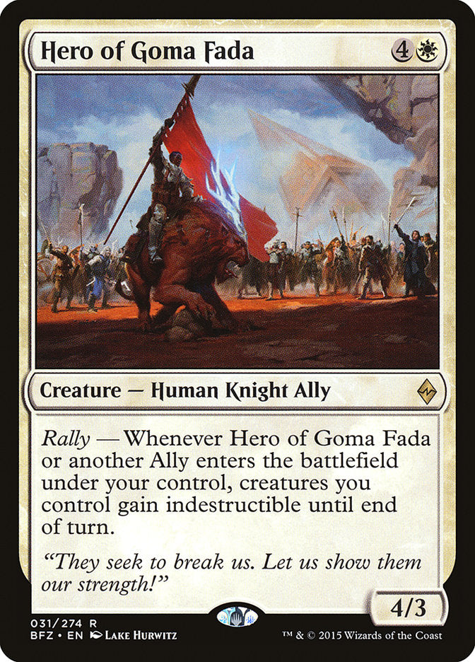 Hero of Goma Fada 31/274 (Battle for Zendikar) 