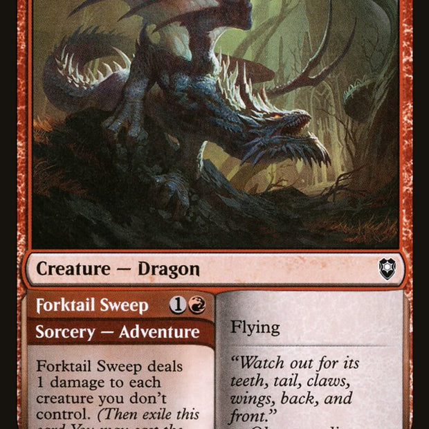 Fang Dragon // Forktail Sweep 173/361 (Commander Legends: Battle for Baldur's Gate)  - Foil
