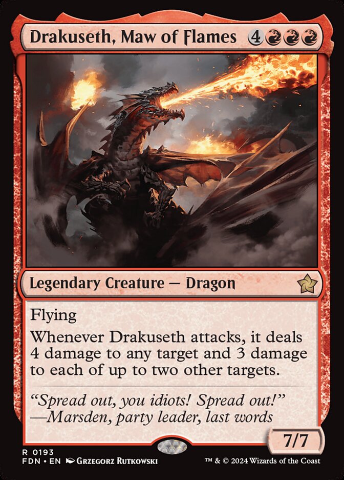 Drakuseth, Maw of Flames 193 (Foundations)  - Foil
