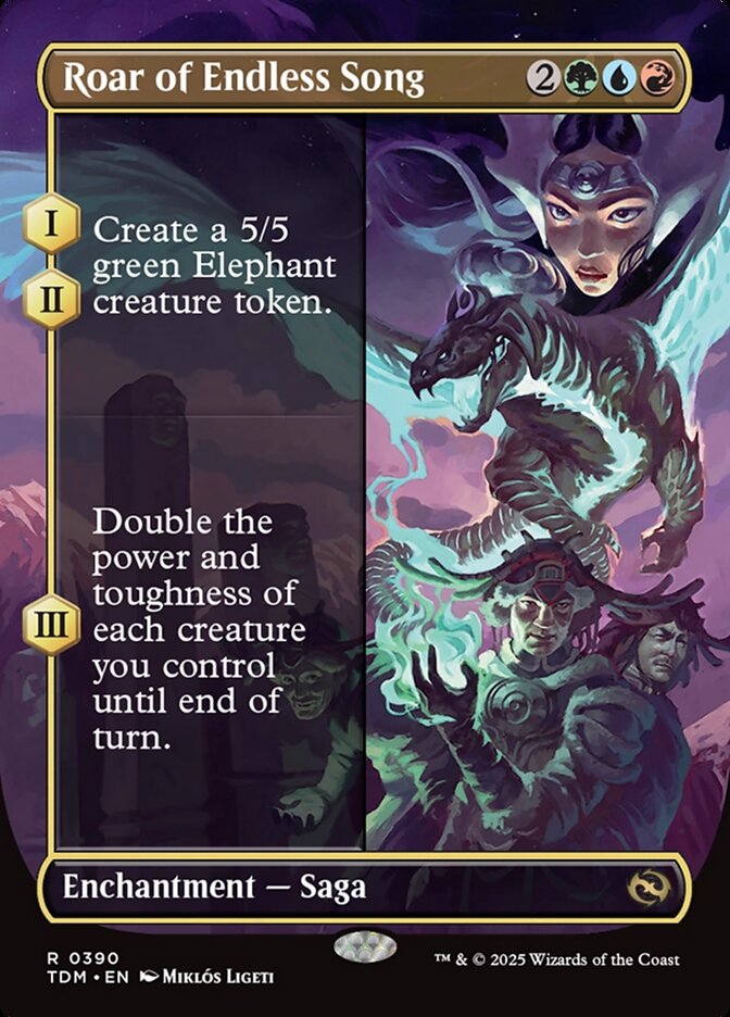 Roar of Endless Song 390 (Tarkir: Dragonstorm)  - Borderless