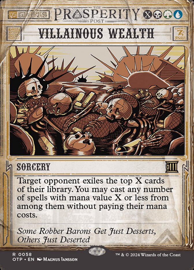 Villainous Wealth 58/65 (Outlaws of Thunder Junction: Breaking News)  - Showcase Foil