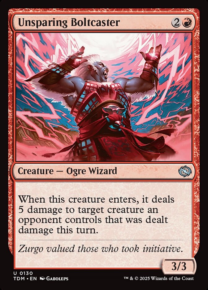 Unsparing Boltcaster 130/291 (Tarkir: Dragonstorm) 