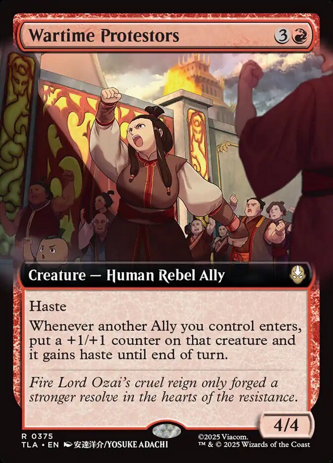 Wartime Protestors 375/286 (Avatar: The Last Airbender)  - Extended Art