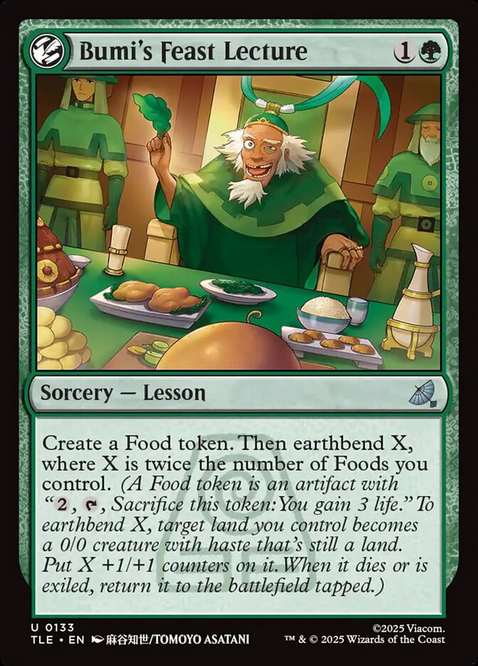 Bumi's Feast Lecture 133/317 (Avatar: The Last Airbender: Eternal-Legal)  - Foil