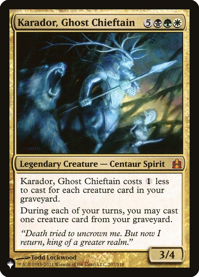 Karador, Ghost Chieftain CMD-207/5075 (The List Reprints) 