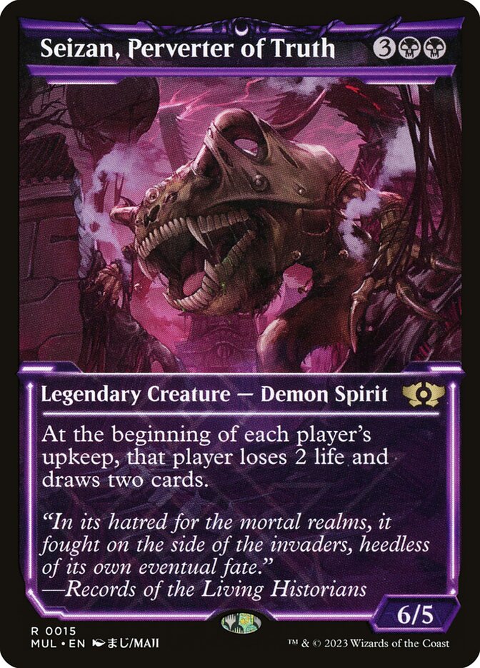 Seizan, Perverter of Truth 15/65 (March of the Machine: Multiverse Legends)  - Showcase Foil