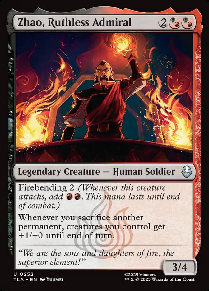 Zhao, Ruthless Admiral (Avatar: The Last Airbender)  - Foil