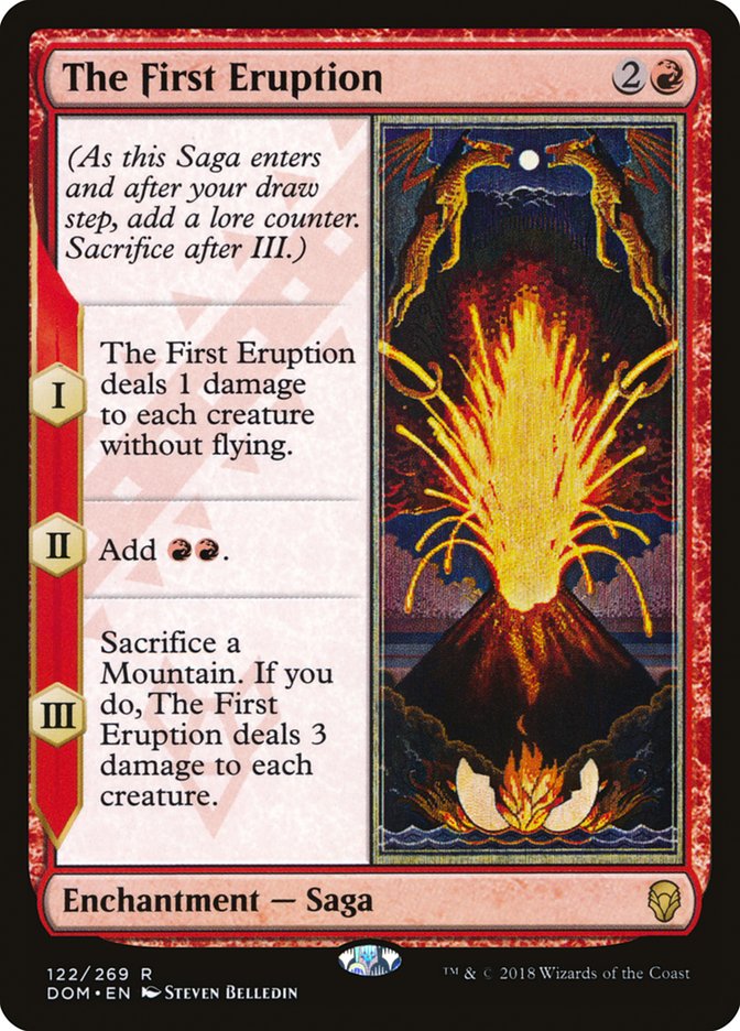 The First Eruption 122/269 (Dominaria)  - Foil