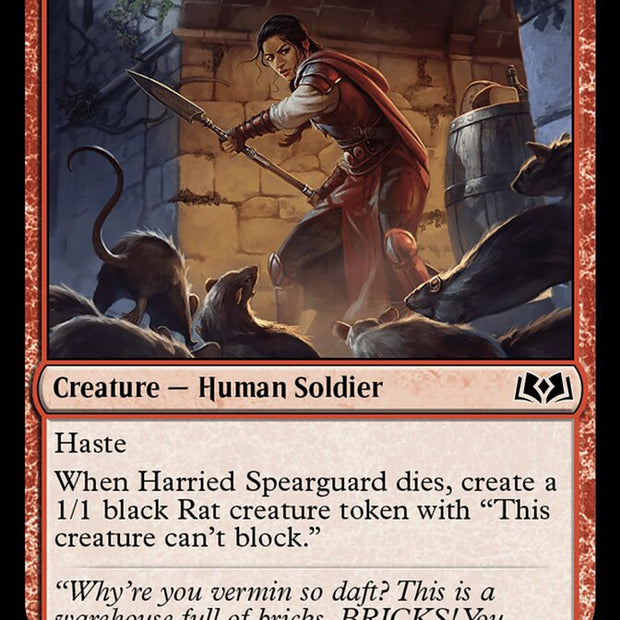 Harried Spearguard 135/276 (Wilds of Eldraine)  - Foil