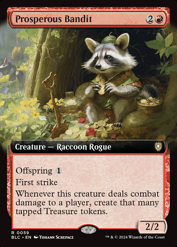Prosperous Bandit 59 (Commander: Bloomburrow)  - Extended Art