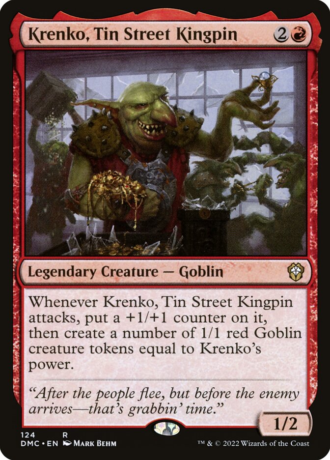 Krenko, Tin Street Kingpin 124/50 (Commander: Dominaria United) 