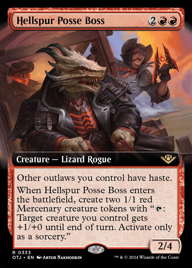Hellspur Posse Boss 333/286 (Outlaws of Thunder Junction)  - Extended Art