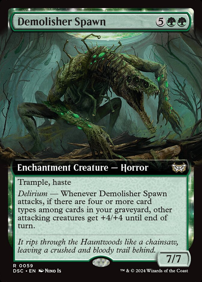 Demolisher Spawn Extended Art 59 (Commander: Duskmourn: House of Horror) 