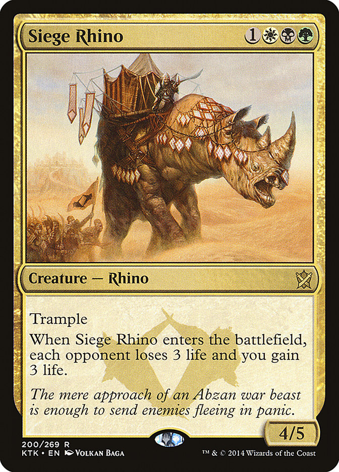 Siege Rhino 200/269 (Khans of Tarkir) 