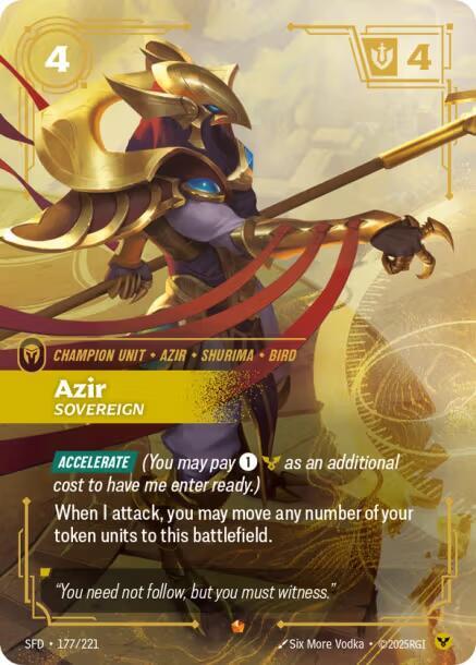 Azir Sovereign (Spiritforged)  - Foil
